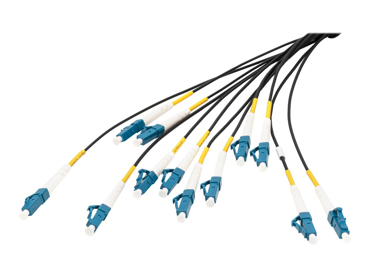 DIGITUS Breakout-Kabel 12 Fibers SM G.657.A1 LC/UPC-LC/UPC 75m Vorderansicht