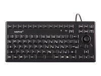 GETT InduProof3 Silikon Tastatur mit Maussteuerung IP68 wasserdicht desinfizierbar schwarz 86 Tasten Layout US