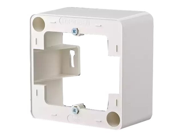 METZ CONNECT Aufputzrahmen 85x85x43mm 1fach reinweiss - Vorderansicht