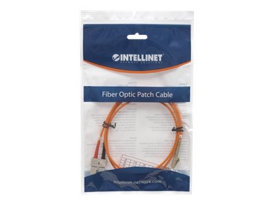 INTELLINET LWL Kabel LC/SC OM1 1m orange Vorderansicht