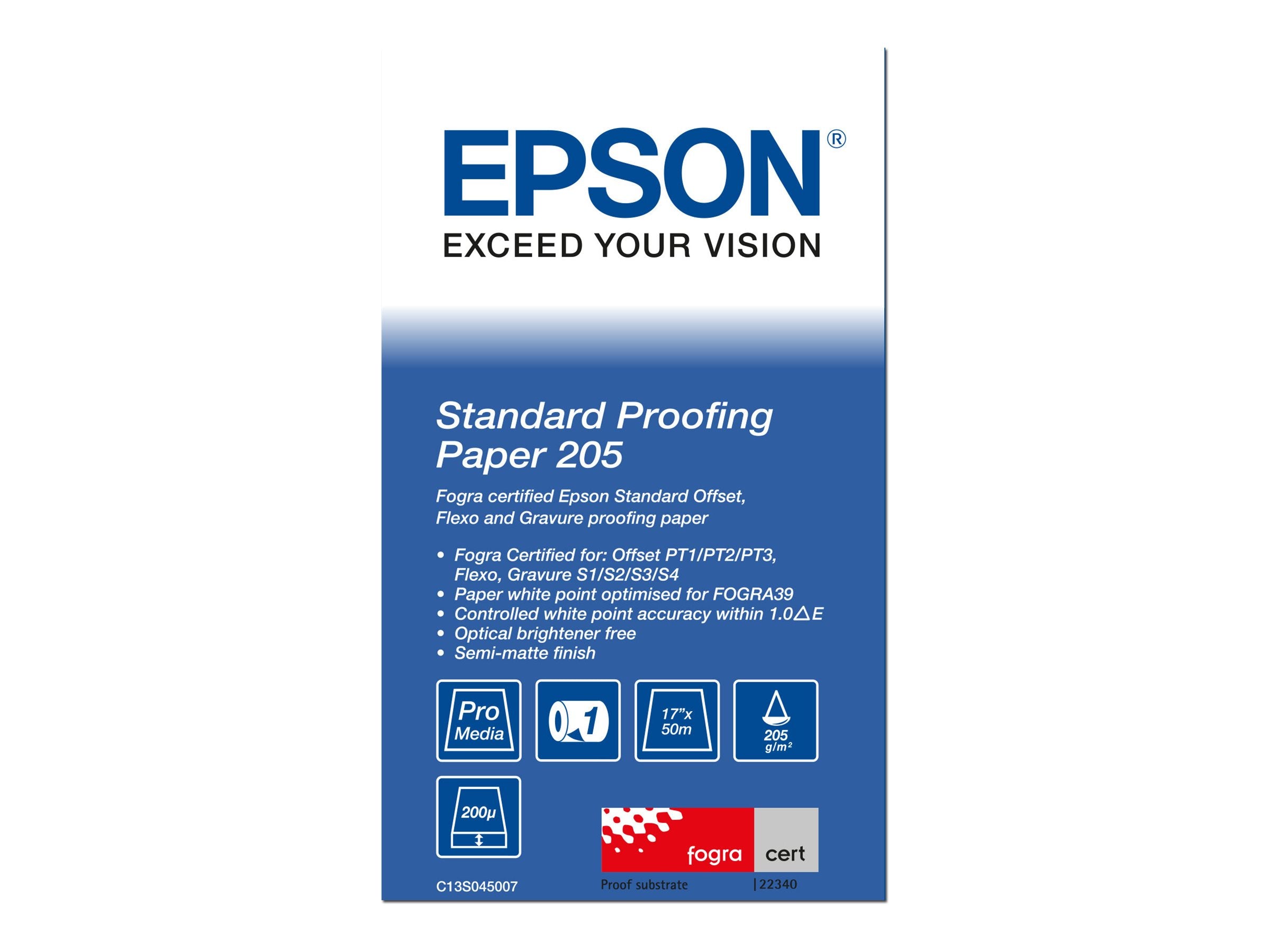 EPSON S045007 Standard proofing Papier Vorderansicht