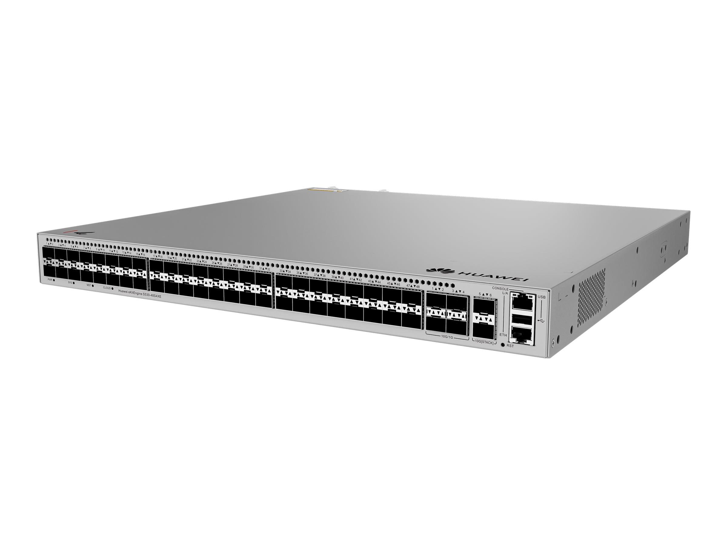 HUAWEI S530-48S4XE 48xGE SFP ports 4x10GE SFP+ ports 2x12GE stack ports with 1xAC power module eKit