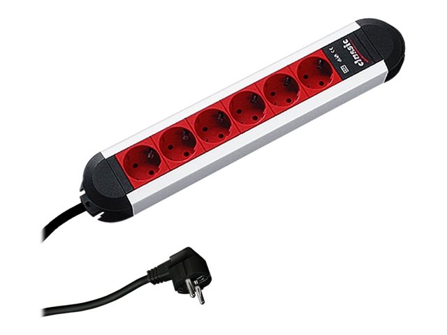 BACHMANN PRIMO 6xCEE7/3 EDV-Rot Strom 2m Vorderansicht