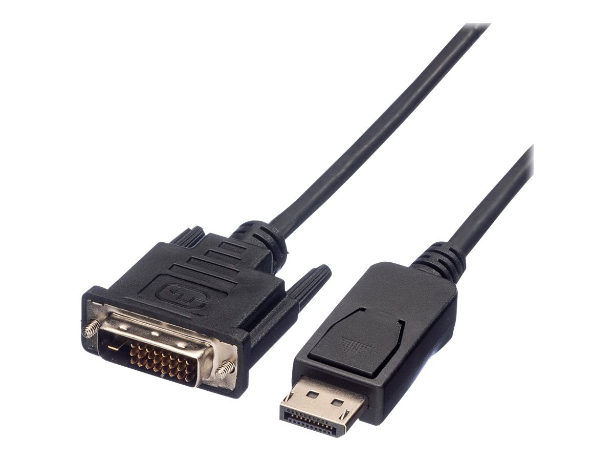 VALUE DisplayPort Kabel DP ST - DVI 24+1 ST LSOH schwarz 5m Vorderansicht