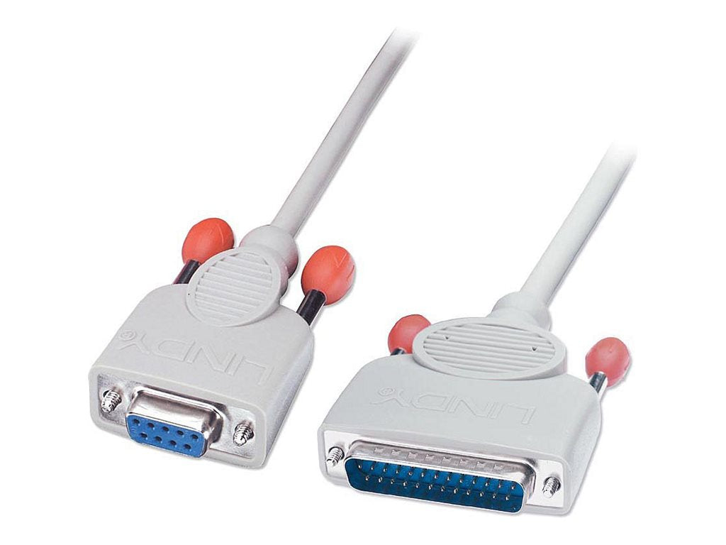 LINDY Serielles Druckerkabel 9 pol. Kupplung/25 pol. Stecker 2m - Vorderansicht