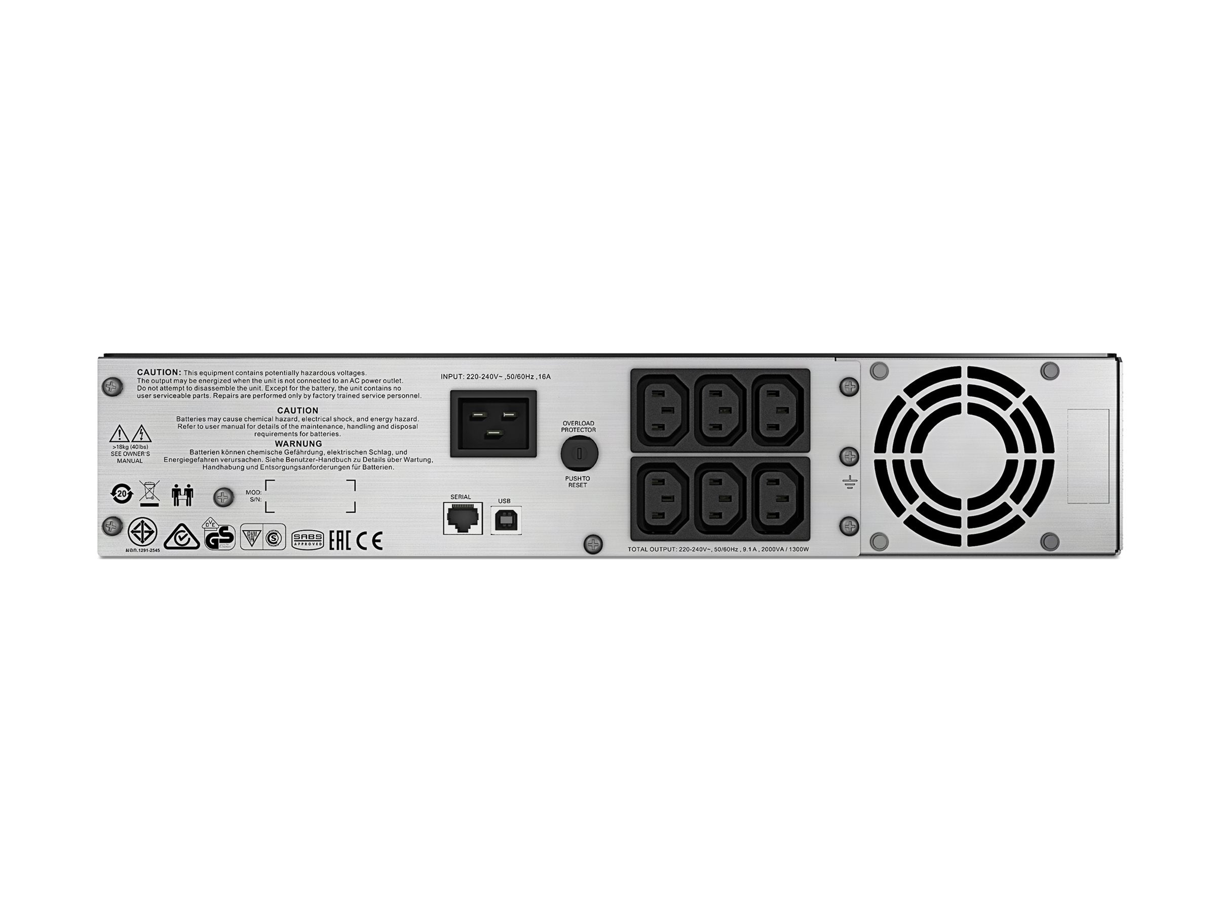 APC Smart-UPS C 2000VA 2U UPS Vorderansicht