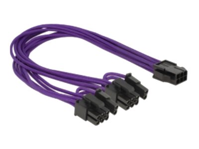 DELOCK Kabel Power PCIe 6 pin Bu > 2 x 8 pin St 30cm - Vorderansicht