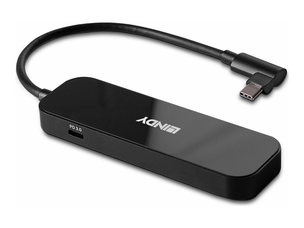 LINDY 4 Port USB 3.2 Gen 2 Typ C Hub Anschlüsse