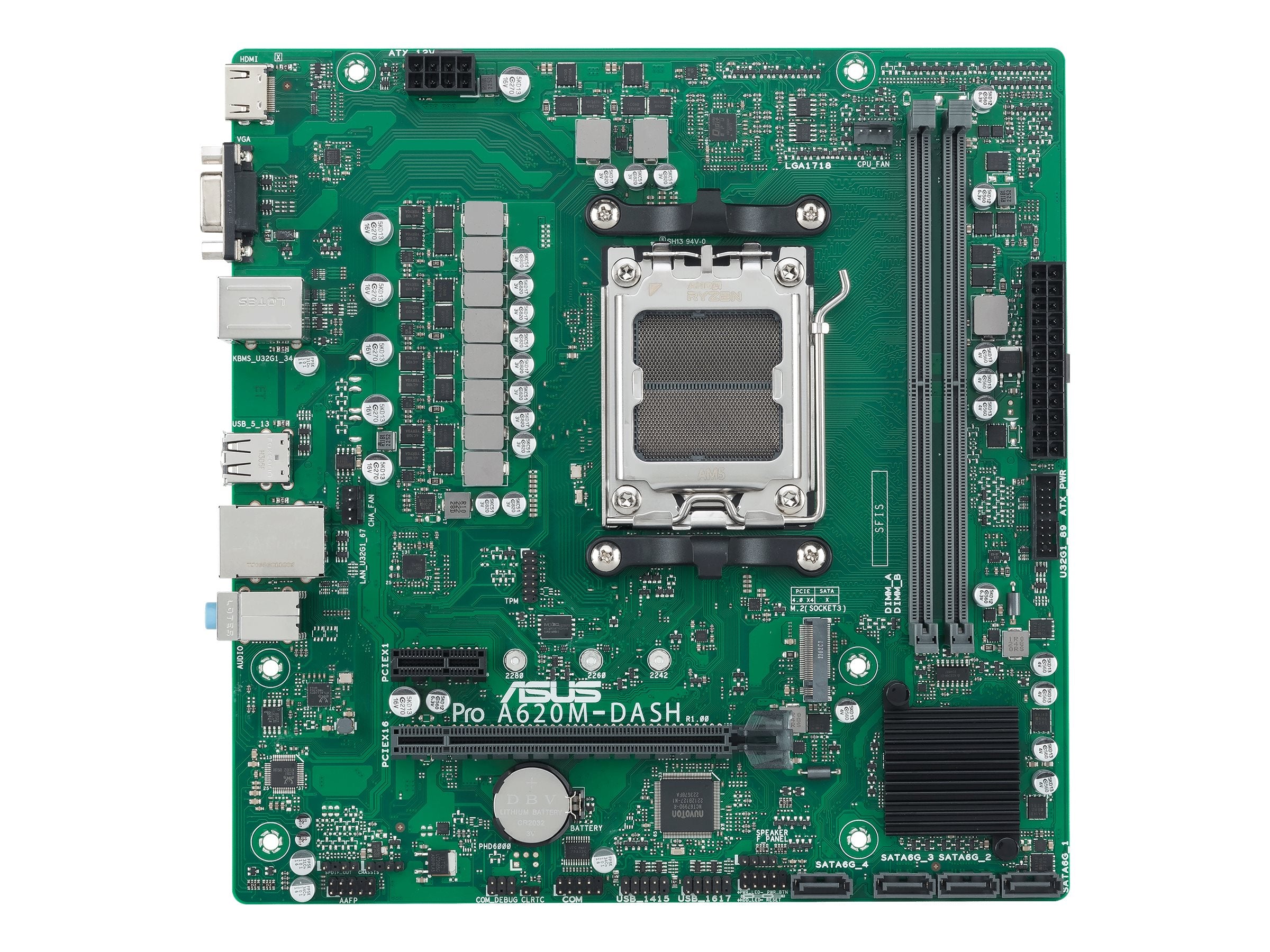 ASUS PRO A620M-DASH-CSM AM5 Motherboard Vorderansicht