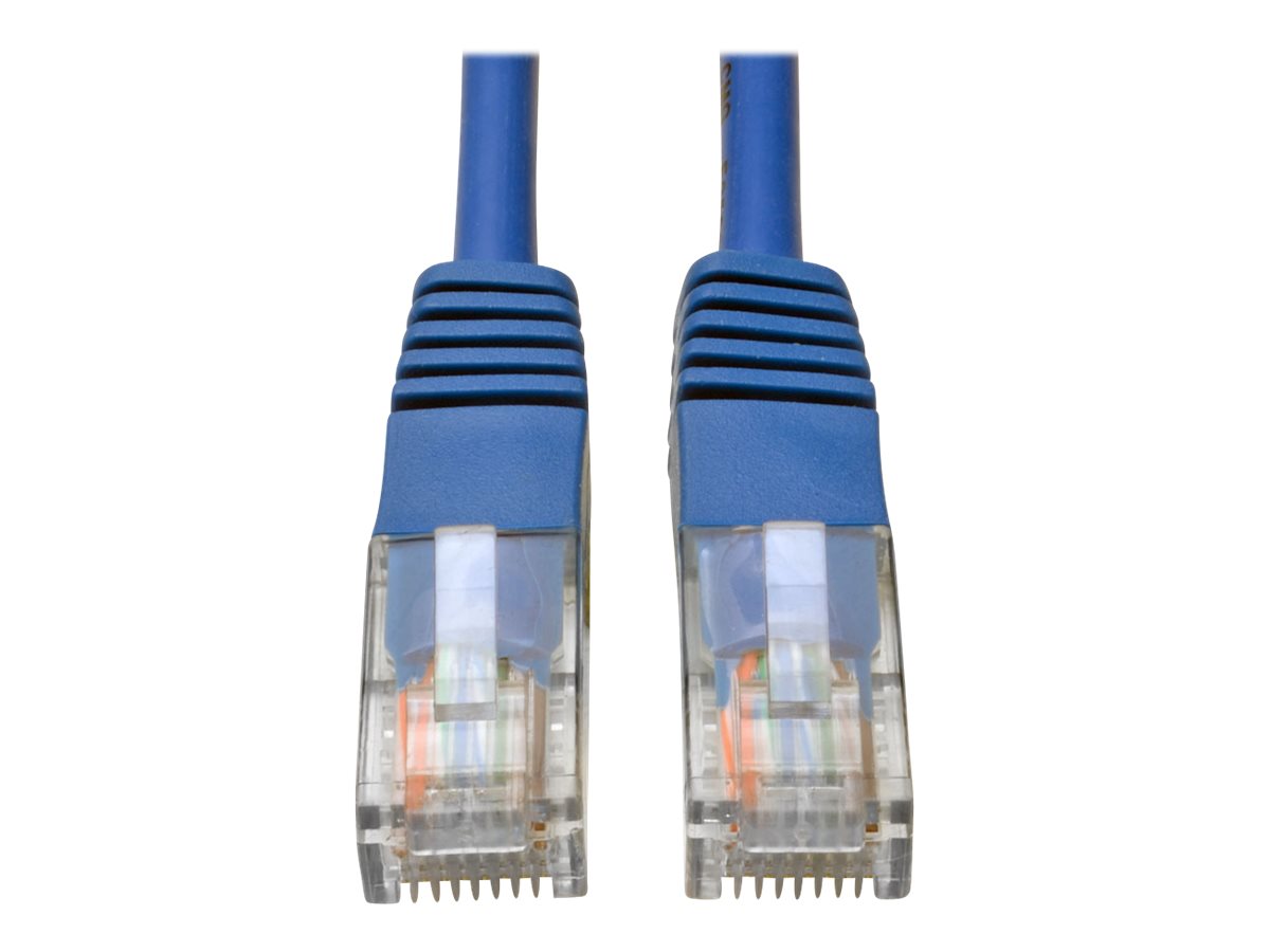EATON TRIPPLITE Cat5e 350MHz Molded UTP Ethernet Cable RJ45M/M PoE Blue 5ft - Vorderansicht