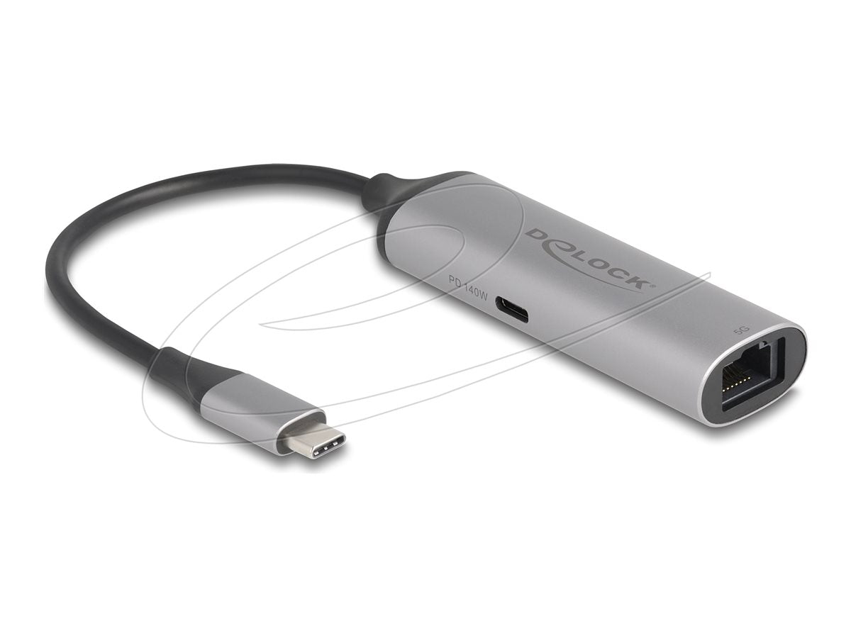 DELOCK USB Type-C Netzwerk Adapter Vorderansicht