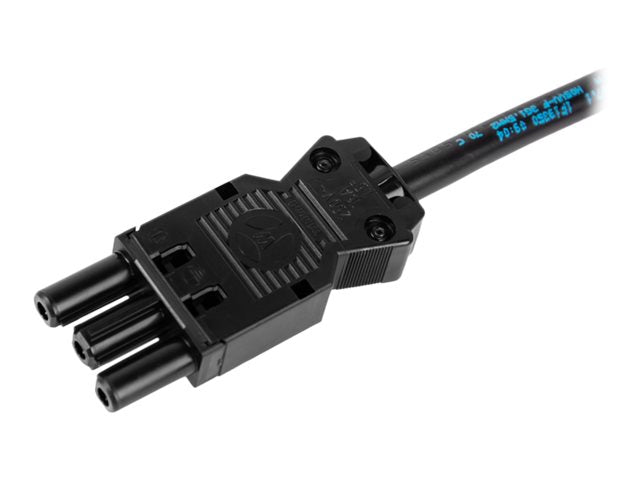 BACHMANN Gerätezuleitung Schutzkontakt/Gerätekupplung GST18-3 schwarz 7m - Anschlussdetails