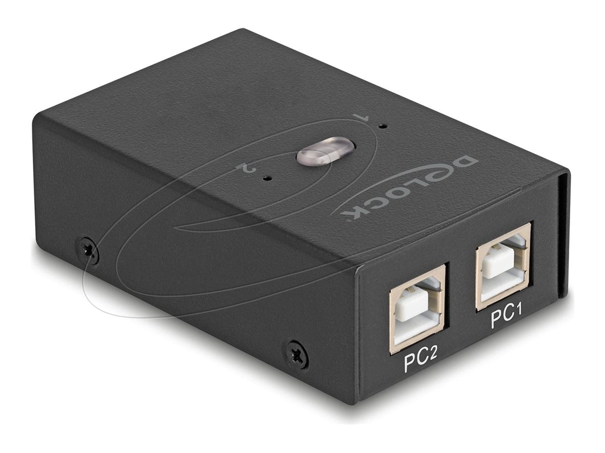 DELOCK USB 2.0 Switch für 2 PC an 4 Geräte - Vorderansicht