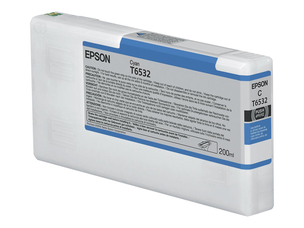 EPSON T6532 Tinte cyan Vorderansicht