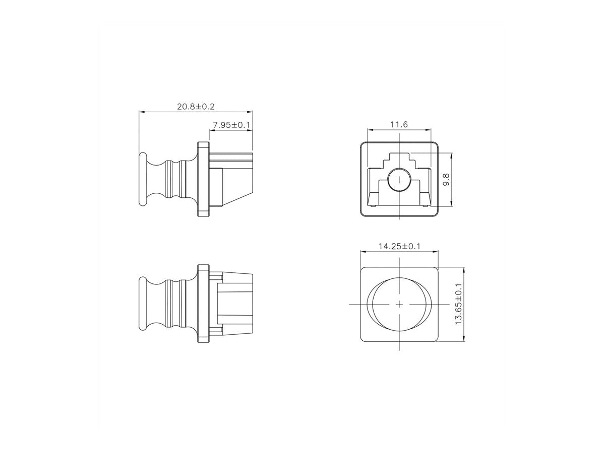 VALUE RJ45-Buchsen-Staubschutz 10er Set schwarz - Setinhalt