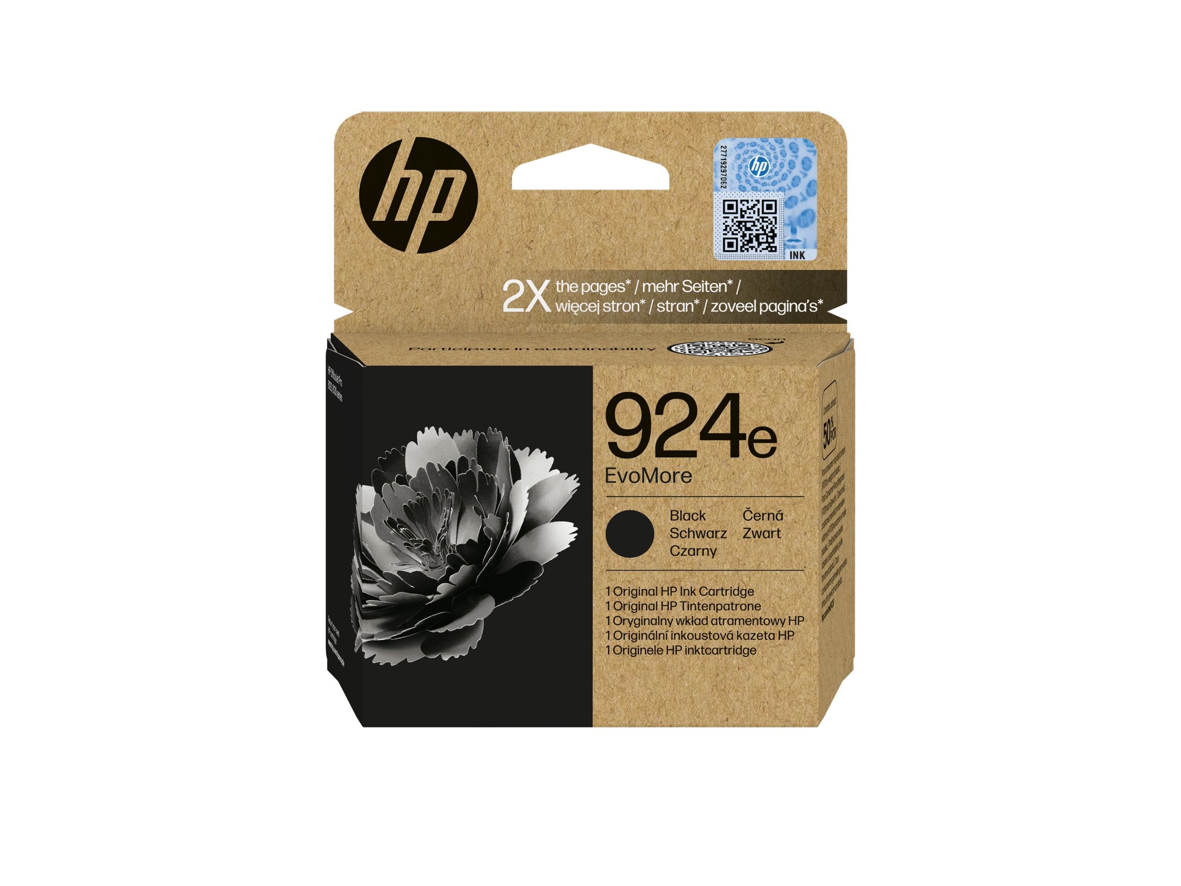 HP 924e EvoMore Black Original Ink Cartridge Detailansicht