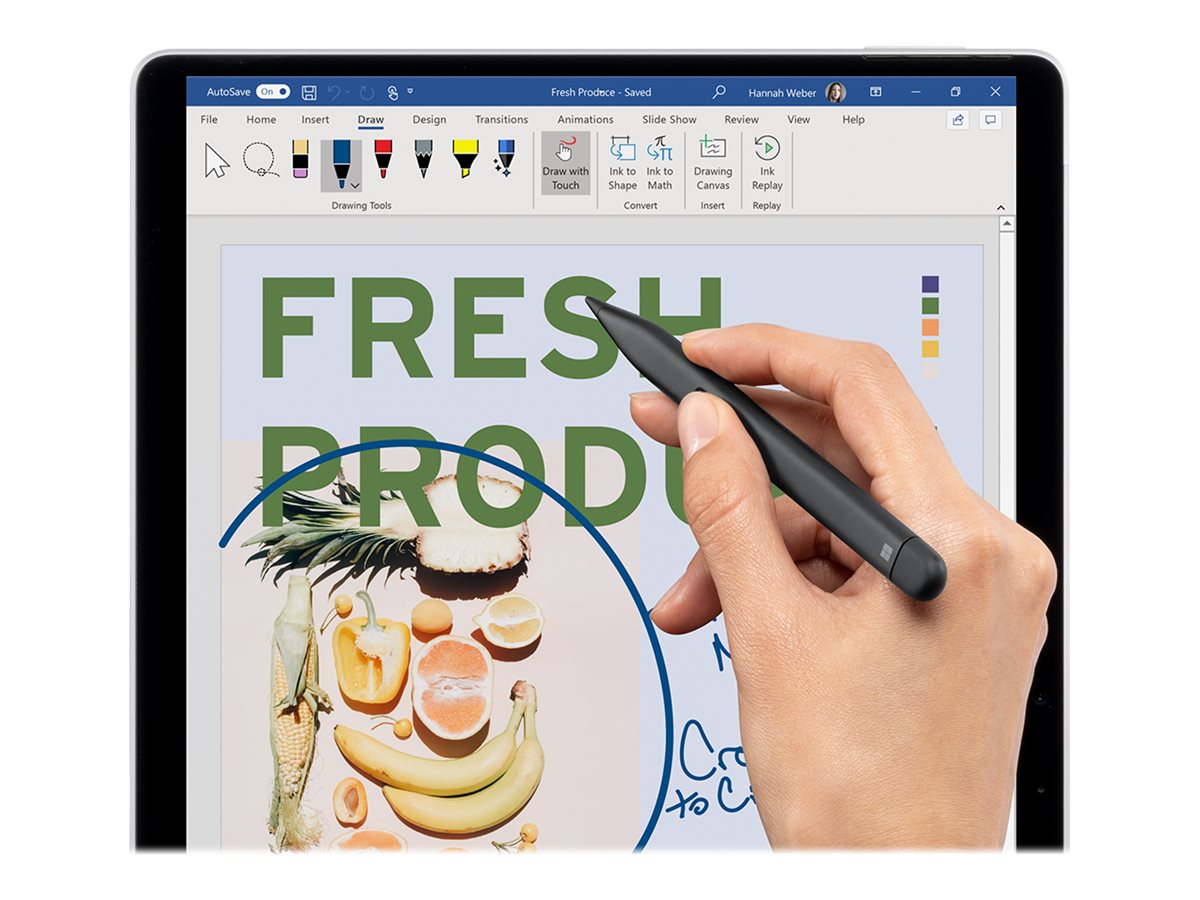 Anwendung des MICROSOFT Surface Slim Pen 2 Black auf einem Surface Gerät