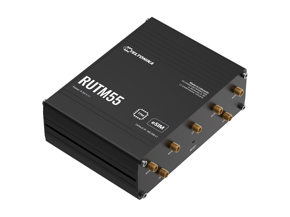 Installation des TELTONIKA NETWORKS RUTM55 5G Industrial Router an einer DIN-Schiene