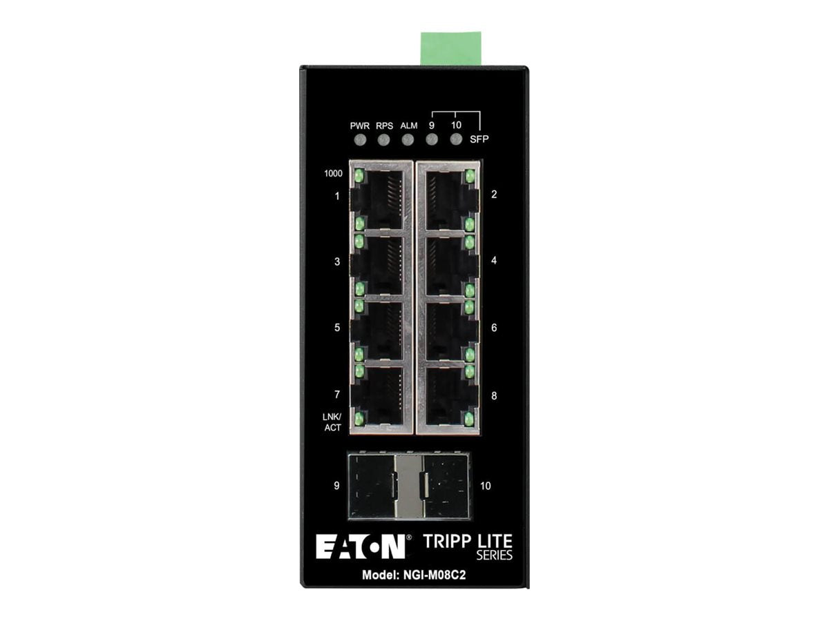 EATON TRIPPLITE 8-Port Managed Industrial Gigabit Ethernet Switch Vorderansicht