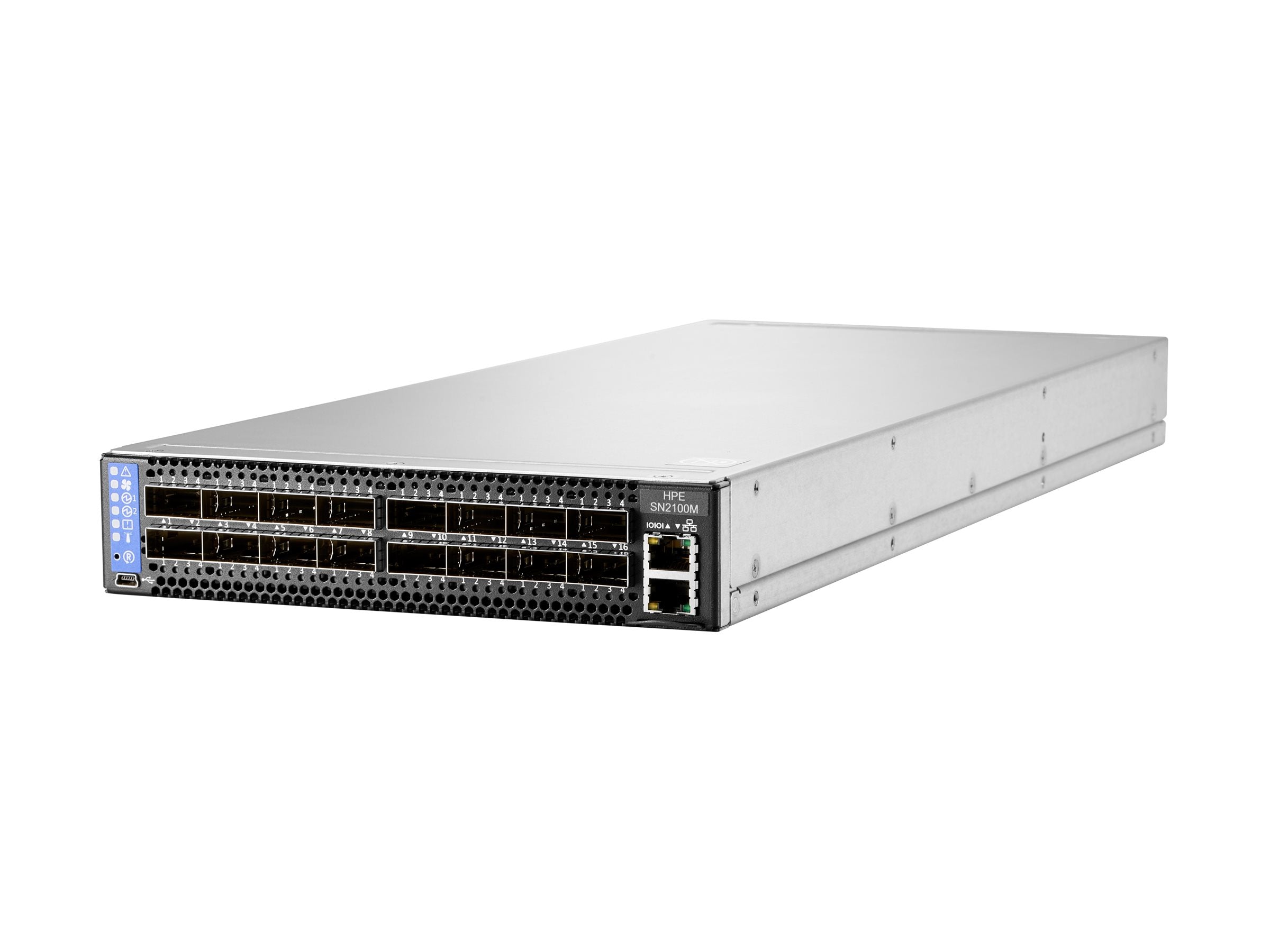 HPE 100GbE 16QSFP28 Power to Connector Airflow Half Width Switch SN2100M with NVIDIA Cumulus