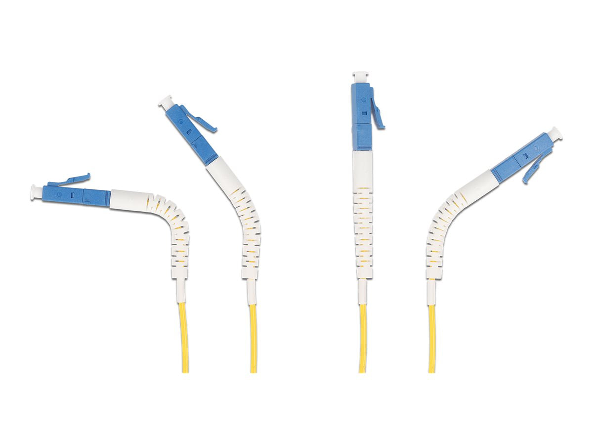 DELOCK LWL Kabel LC Duplex zu LC Duplex Singlemode OS2 winkelbar 1m - Vorderansicht