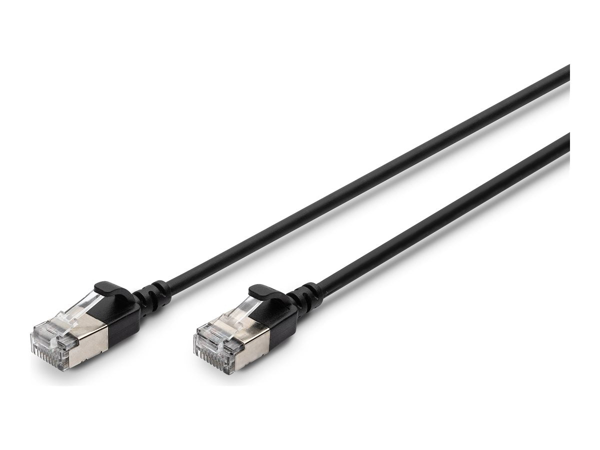 DIGITUS CAT 6A F-FTP Slim Patch cord Cu LSZH AWG 32/7 length 5m Black - Vorderansicht