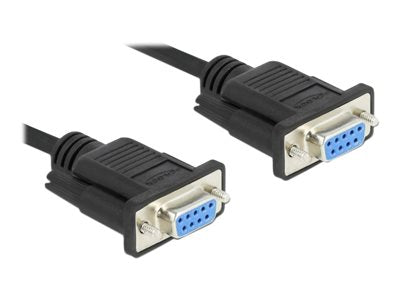 DELOCK Seriell Kabel RS-232 D-Sub 9 Buchse zu Buchse Nullmodem 2m - Detailansicht