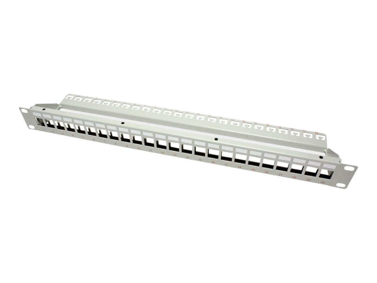 ROLINE 48.26cm 19Zoll-Keystone-Modulträger 24P. geschirmt grau - Detailansicht