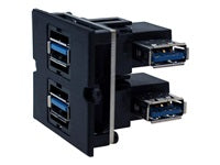 BACHMANN Rahmen 2xUSB 3.0 90 Abgang seitlich