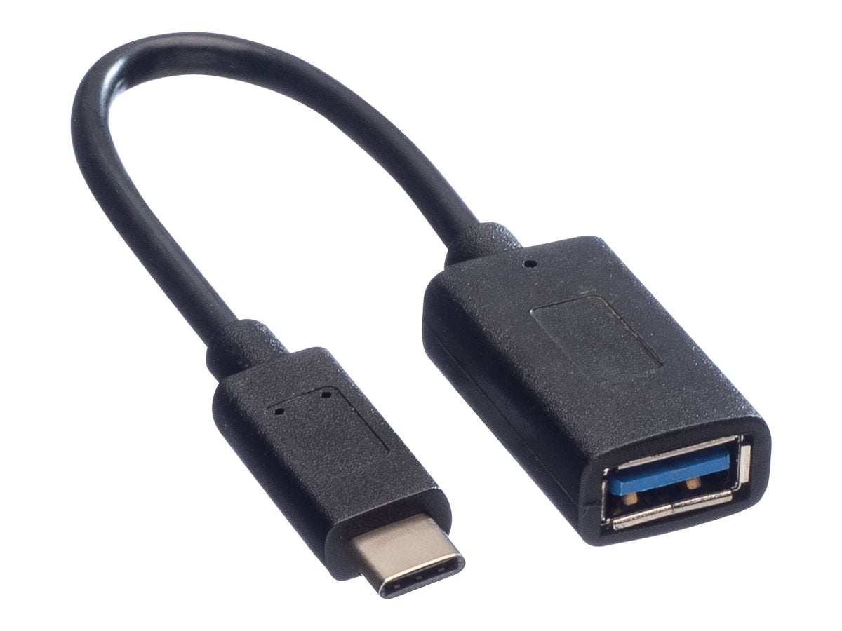 VALUE USB 3.2 Gen 1 Kabel USB Typ C - A ST/BU OTG schwarz 0,15m Detailansicht