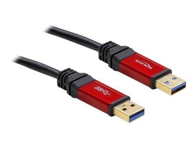 DELOCK Kabel USB 3.0 rot A-A St/St 1.0m - Vorderansicht