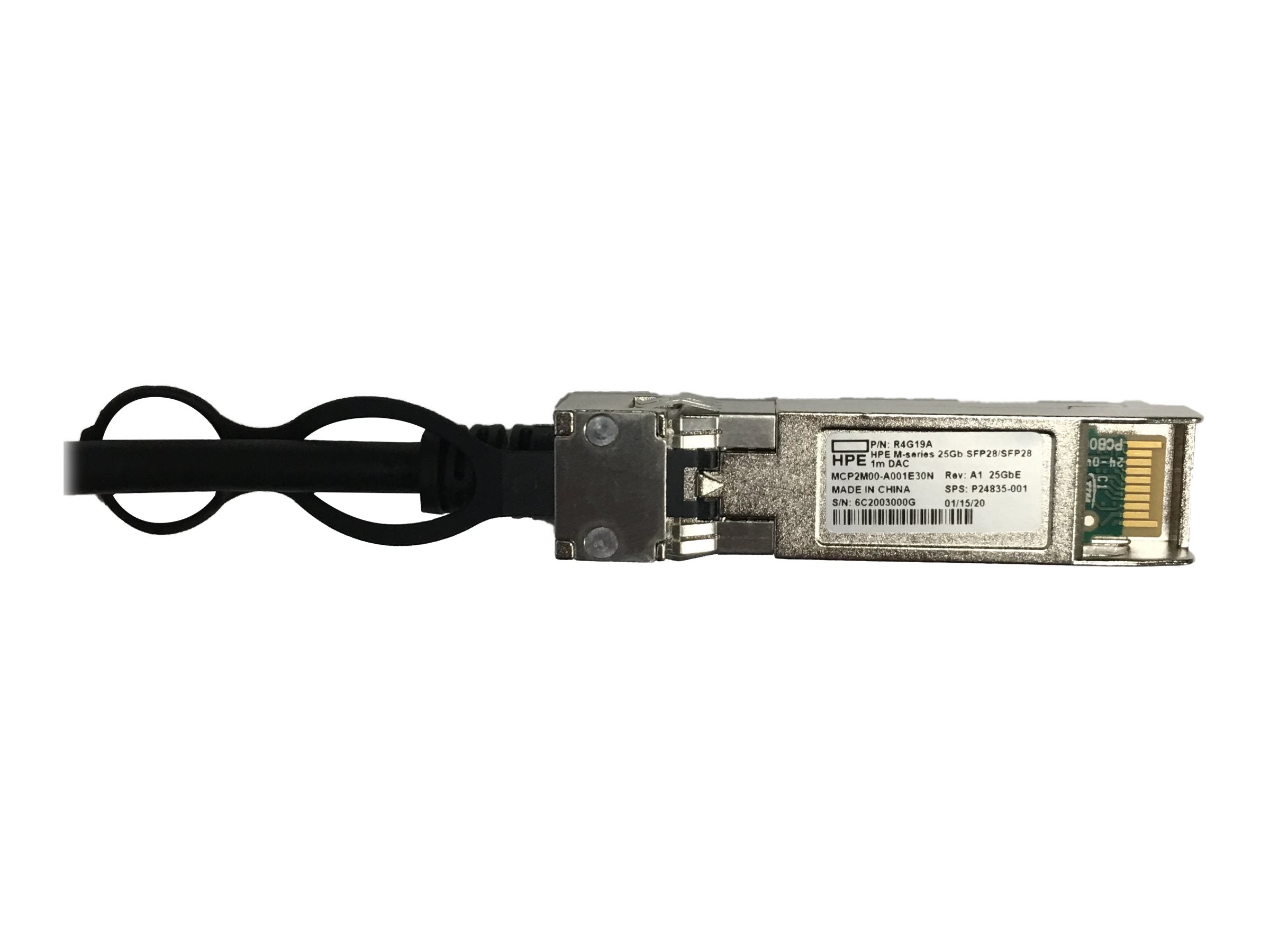 HPE M-series Direct Attach Copper Cable 25Gb SFP28 to SFP28 0.5m - Vorderansicht