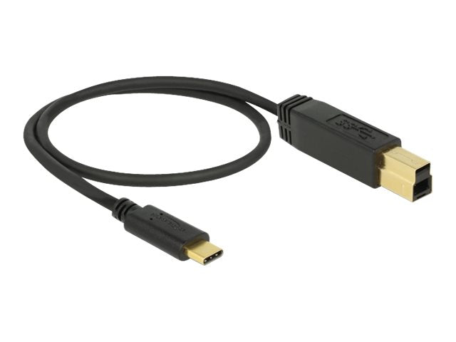 DELOCK USB 3.1 Gen 2 Kabel Type-C zu Typ-B Vorderansicht