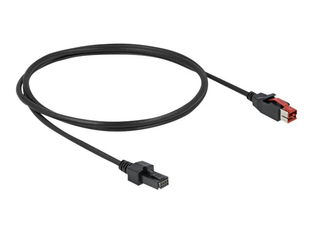 DELOCK PoweredUSB Kabel Stecker 24V zu 2 x 4 Pin Stecker 2m - Vorderansicht