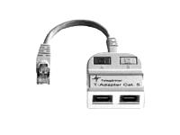 TELEGÄRTNER T-Adapter Ausgang auf 2x 10Base-T