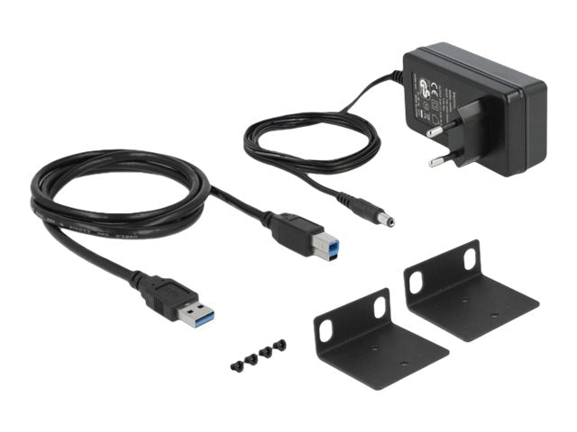 DELOCK 48,26cm 19Zoll Industrie Hub Detailansicht
