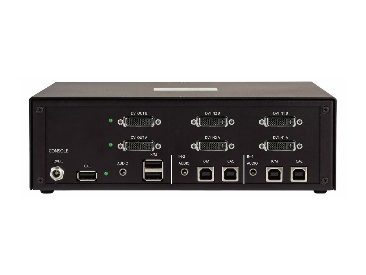 STARTECH.COM 2-Port Secure Dual-Monitor KVM-Switch DVI NIAP 4.0 Zertifizierter Desktop KVM Umschalter CAC-Port