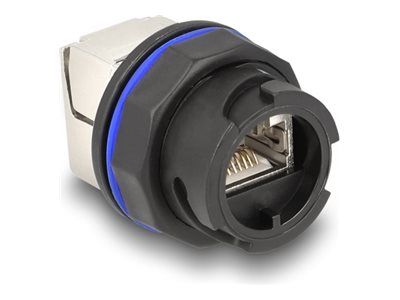 DELOCK RJ45 Cat.6A Einbaubuchse mit LSA Anschluss - Vorderansicht