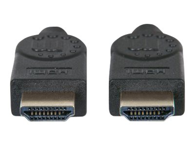 MANHATTAN Premium HDMI-Kabel mit Ethernet-Kanal 4K60Hz 18 Gbit/s Bandbreite HDMI-Stecker auf HDMI-Stecker geschirmt schwarz 3m