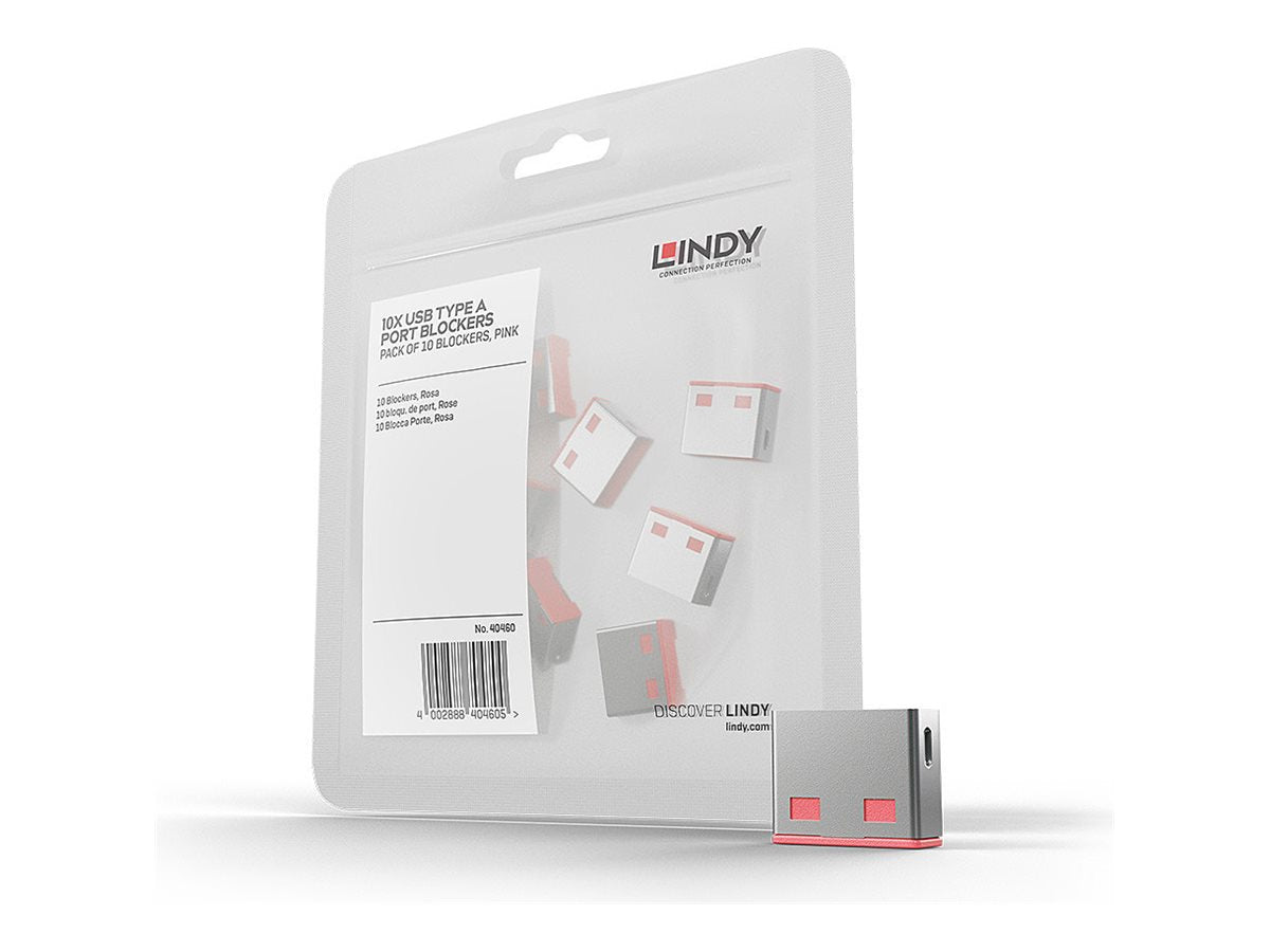 LINDY 10 USB Portschloesser ROT Vorderansicht