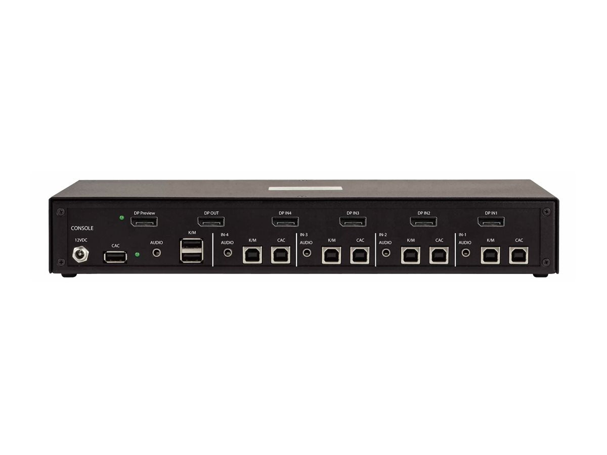 STARTECH.COM 4-Port Secure KVM-Switch DisplayPort 4K 30Hz NIAP 4.0 KVM Umschalter Mehrfach-Vorschau-Bildschirm CAC-Port