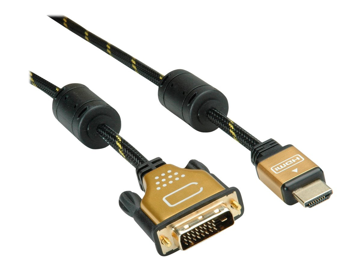 ROLINE GOLD Monitorkabel DVI-HDMI ST-ST 24+1 dual link 1m - Verpackung