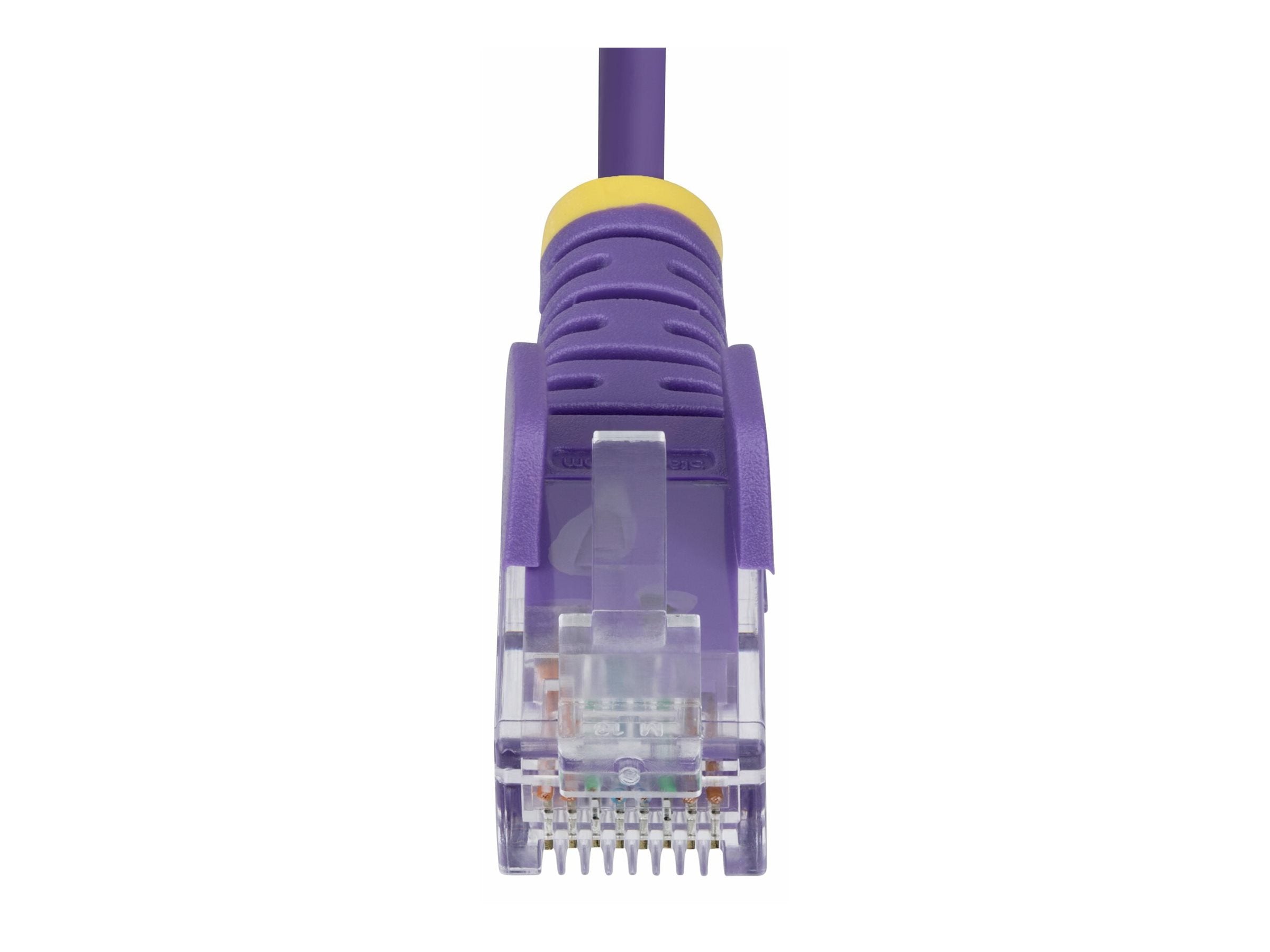 STARTECH.COM 25cm Lila Slim CAT6-Netzwerkkabel 100W PoE Snagless RJ45 LSZH 28AWG Reines Kupfer Patchkabel-Ethernet Kabel