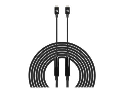 MANHATTAN USB 3.2 Gen 2 Aktives Typ-C Kabel 2x USB-C Stecker  5 m SuperSpeed+ USB 10 Gbit/s 60 W / 3 A vergoldete Kontakte schwarz