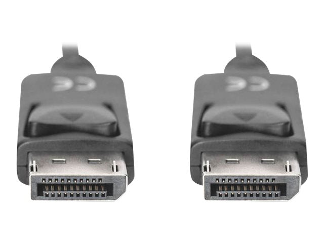 DIGITUS DisplayPort Anschlusskabel DP St/St 3m m/Verriegelung DP 1.2 Ultra HD 4K sw