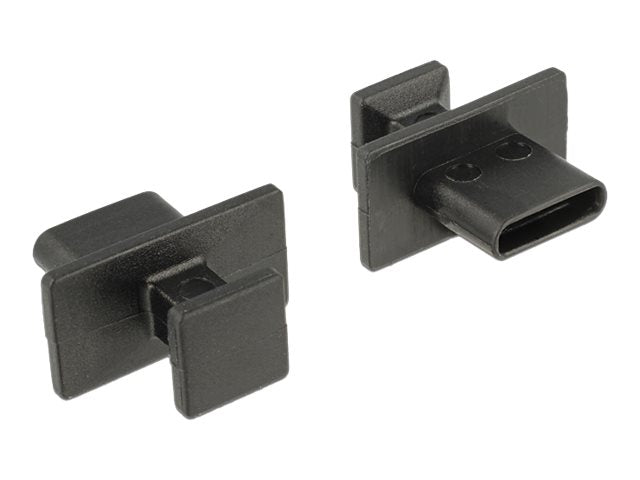 DELOCK Staubschutz fur USB Type-C Buchse mit grossem Griff 10 Stuck schwarz