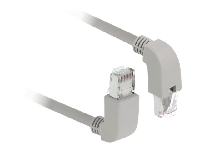 DELOCK Netzwerkkabel RJ45 Cat.6A S/FTP oben/unten gewinkelt 1m - Verpackung