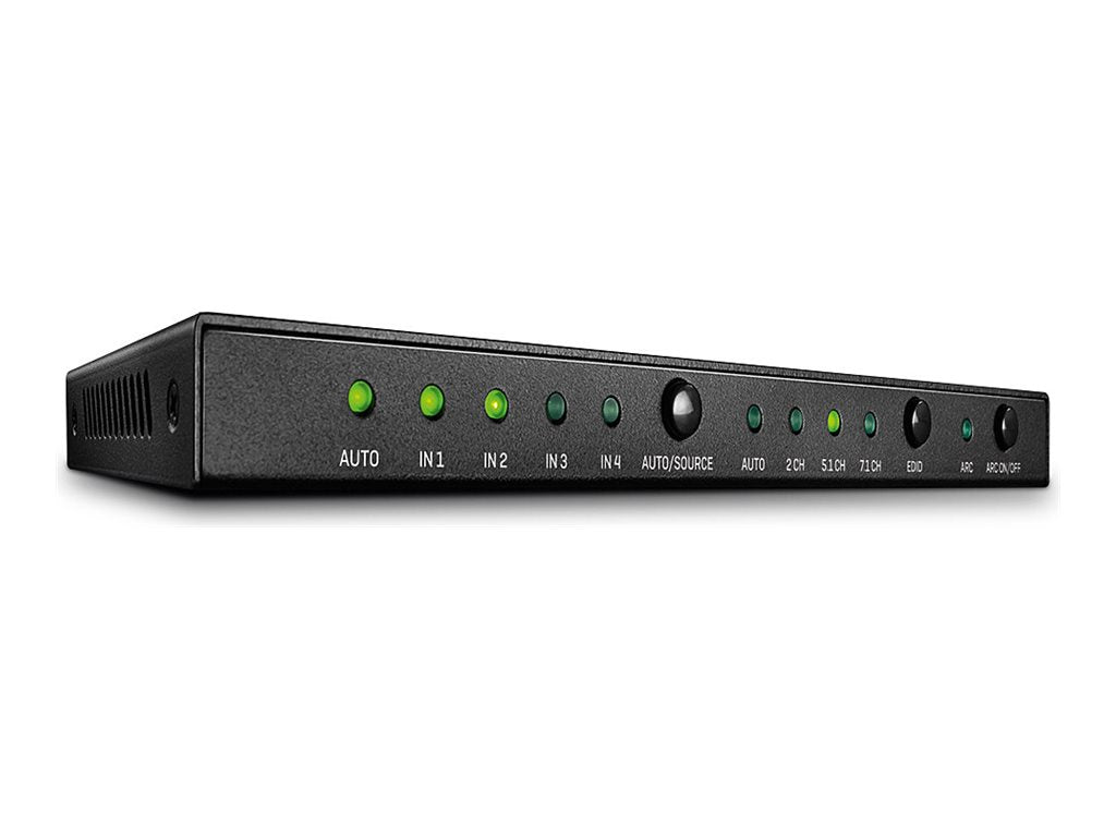 LINDY 4 Port HDMI 2.0 18G Switch mit Audio - Rückansicht