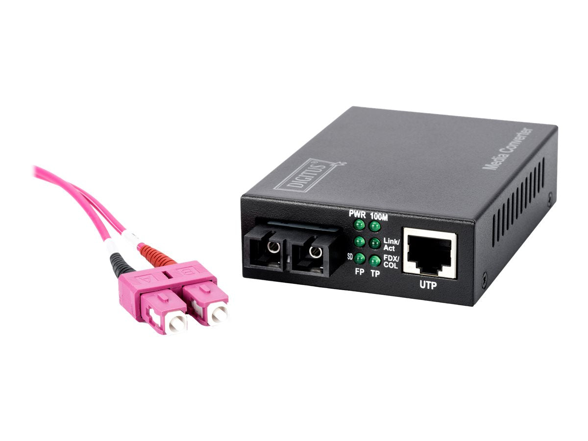 DIGITUS Fast Ethernet Medienkonverter SC 10/100Base-TX zu 100Base-FX Verpackung