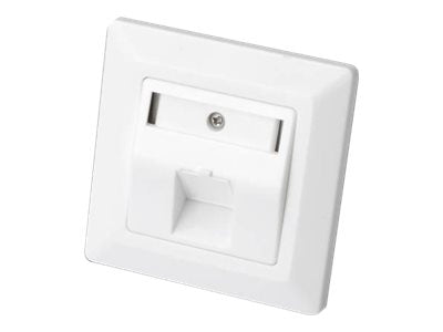 DIGITUS Frontplatte für Keystone Jacks 1x RJ45 Staubschutz - Vorderansicht